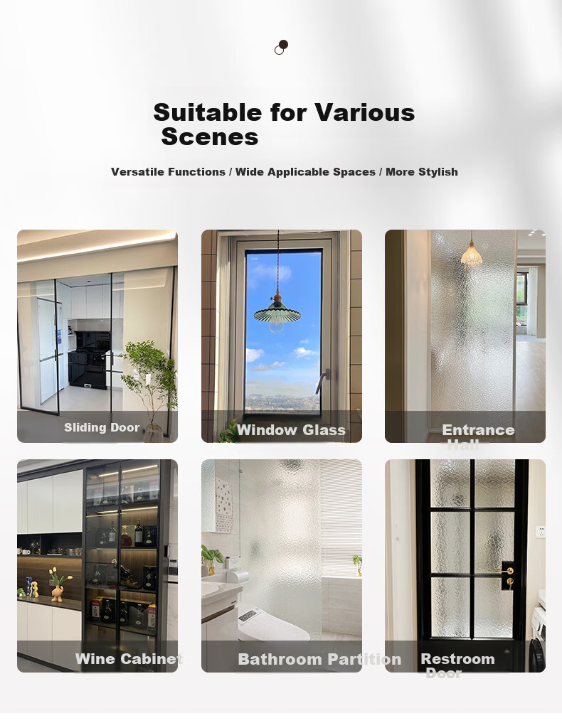 Xinuo Vintage Frosted Glass Sticker Translucent Opaque Toilet Bathroom Window Privacy Static Cling Anti-Peeping Film 7