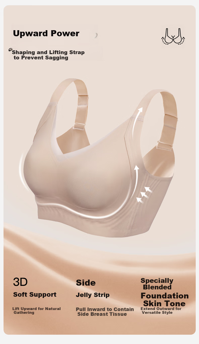 GRACEWELL Invisible Seamless Bra Foundation Liquid Large Size Anti-Sagging Nude Skin 80D [36/80DE] 2