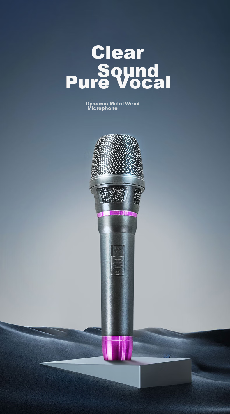 SADA Wired Dynamic Microphone Dual Set Professional Home KTV Singing Recording Karaoke Conference Speech TV Sound Microphones 1 Pair 1