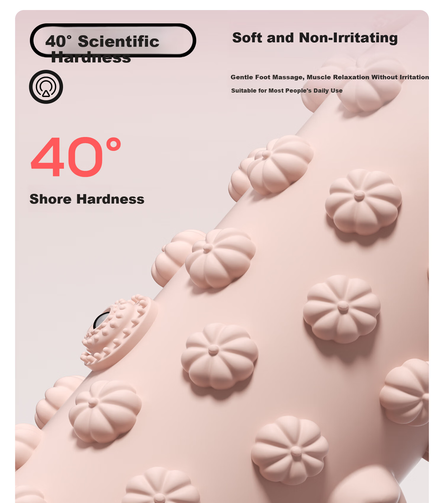 Yottoy Liquid Soft Silicone Acupressure Board Slow Jogging Traditional Chinese Medicine Weight Loss Foot Massage Mat Pink 12