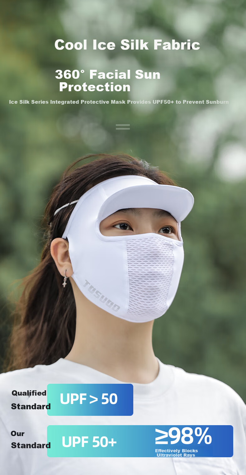 Captain Tas Ice Silk Face Mask Unisex Summer Sun Protection Full Face Windproof Breathable Cycling Outdoor Riding Gear 3