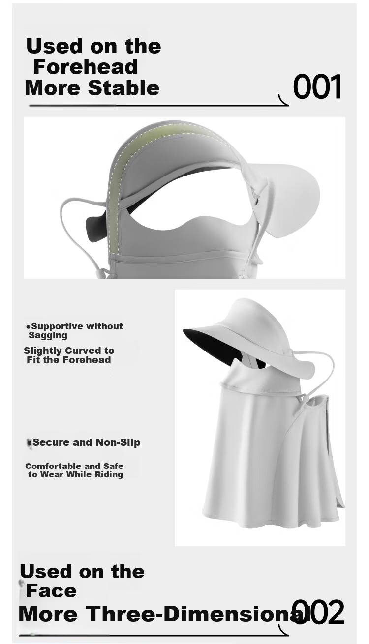 Beneunder Black Vinyl Full Face Sun Protection Mask UV Protection Bikini Extended Neck Sunshade Pink for Women 5