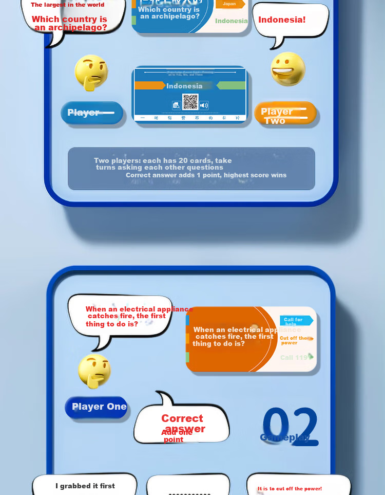 Huashimeng Picture-Based Idiom Cards for Primary And Secondary School Students, Fun Idiom Relay Poker Cards, Character Recognition Game Cards, 2 Boxes 10