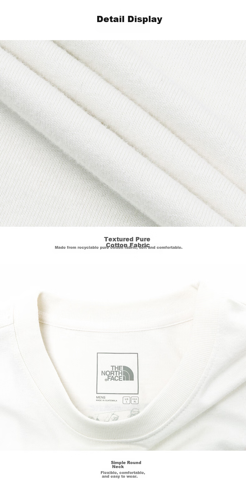 The North Face Men's Cotton Printed Loose Fit Short Sleeve T-Shirt Outdoor Summer New 8C4M Dune White/QLI S 2