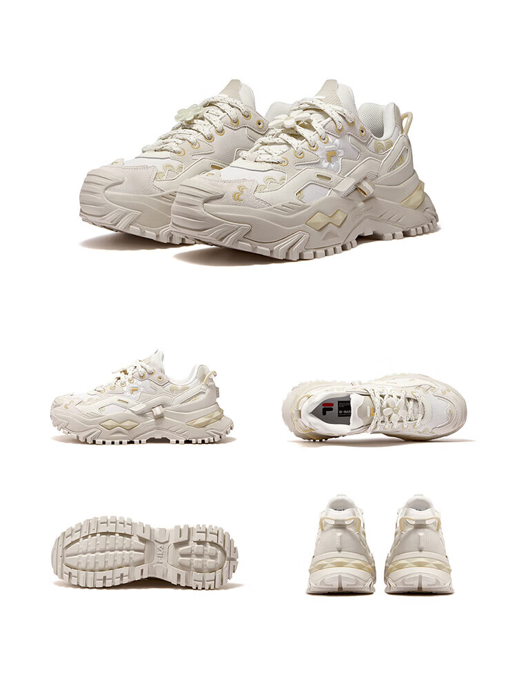 FILAFUSION Fila Trendy Hard Candy Garden Bloom Dad Shoes 26 Summer New Thick Sole Height Increasing Casual Shoes 39