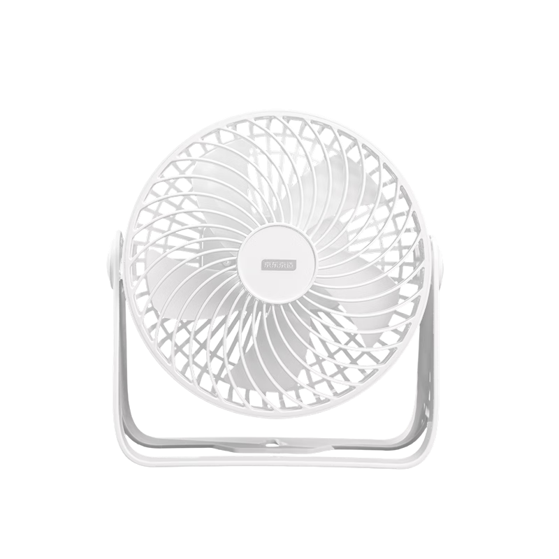 JD Jingzao 6-Inch Desktop Fan Large Airflow USB Small Electric Fan Quiet Portable Mini Home Bedroom Office Desk Student Dormitory Fan U-Shaped Base White