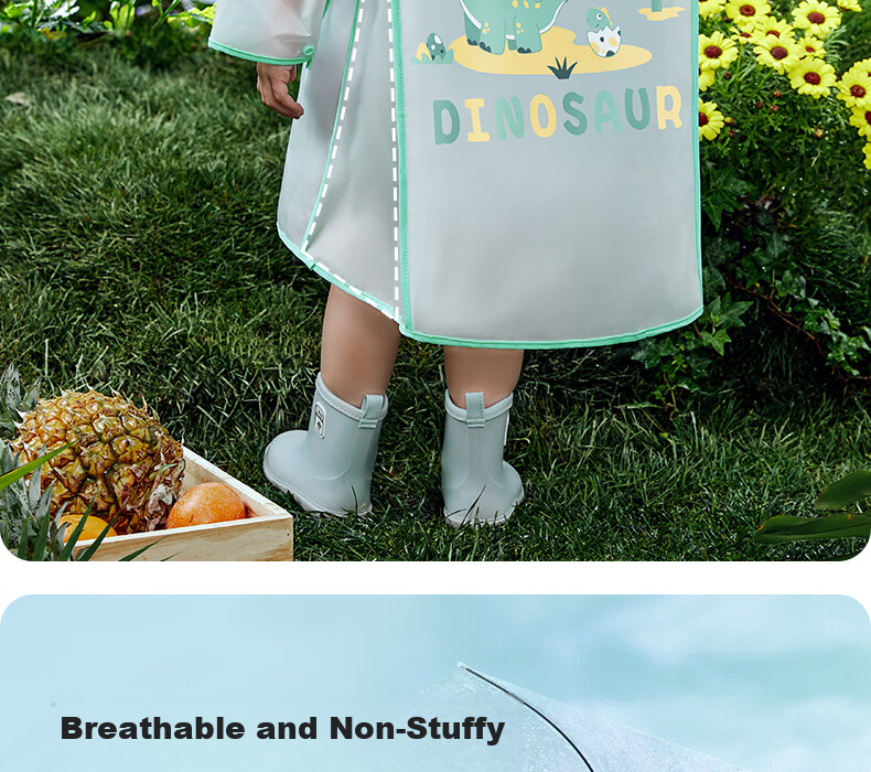 Betis Kids Raincoat Boys Girls Waterproof Rainwear Kindergarten Primary School Student Rain Poncho 14