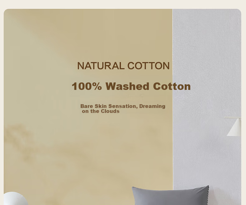 Mercury Home Textiles 100% Cotton 60-Count Washed Long-Staple Cotton A-Class Bed Sheet Single 160x230cm 2