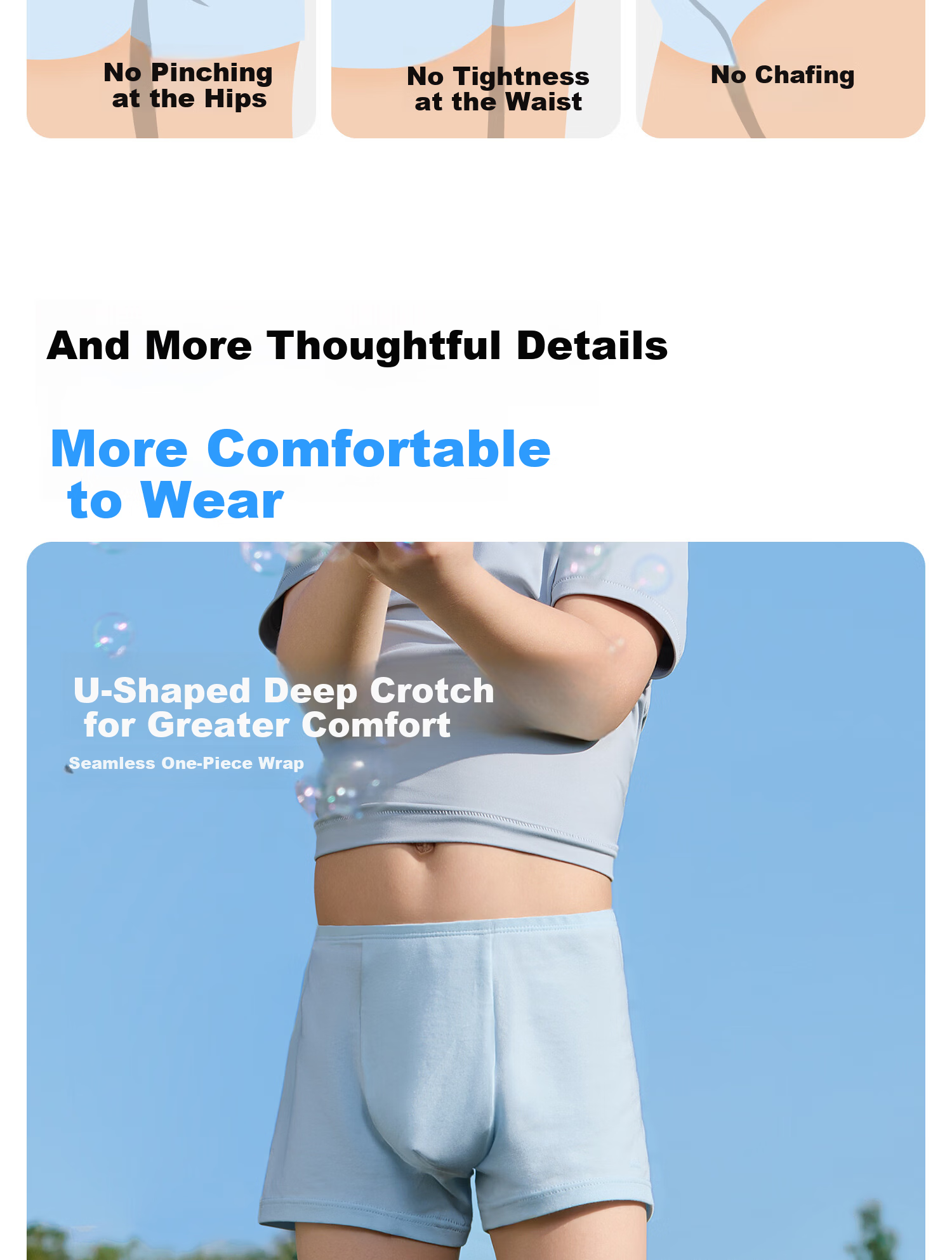 BADIGAO Disposable Cotton Children's Underwear Daily Use Boys Girls Boxer Medical Grade Sterile Wash-Free Shorts 8