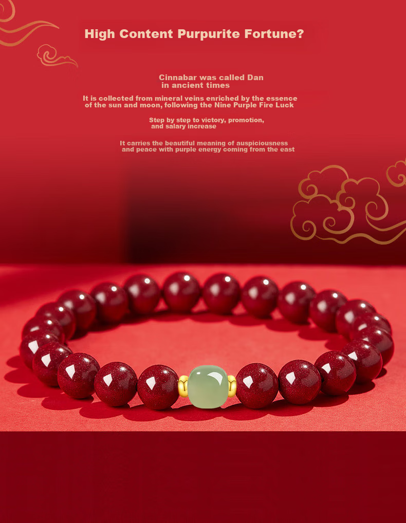 ALLOVE Slim Waist Cinnabar Bracelet for Women 2026 New Birthday 520 Valentine's Day Gift for Girlfriend Wife 5
