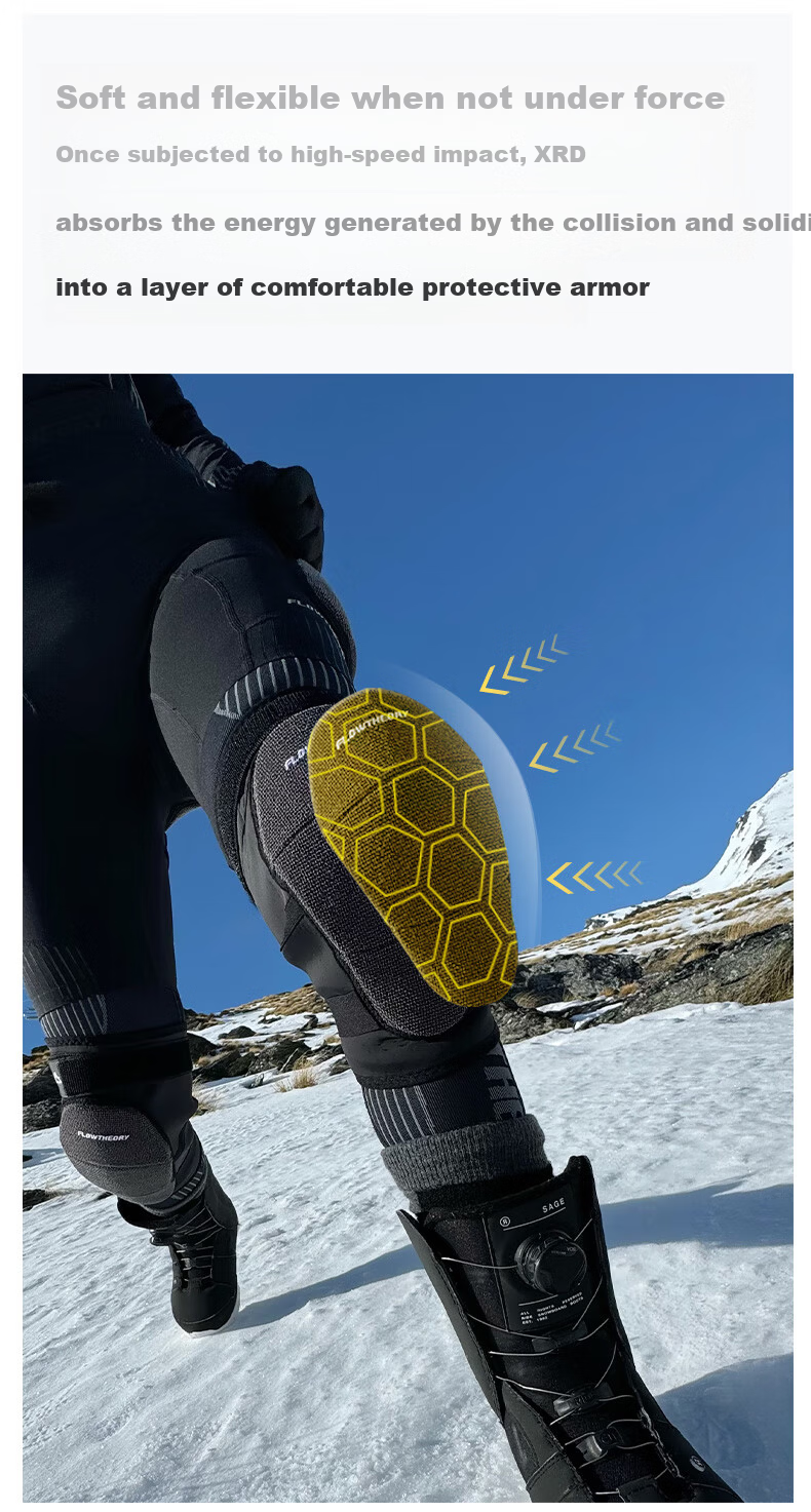 Flow Theory Ski Protective Gear Kevlar XRD® Hip and Knee Pads Thickened Shockproof Anti-Fall Equipment Orthopedic Doctor Recommended 6
