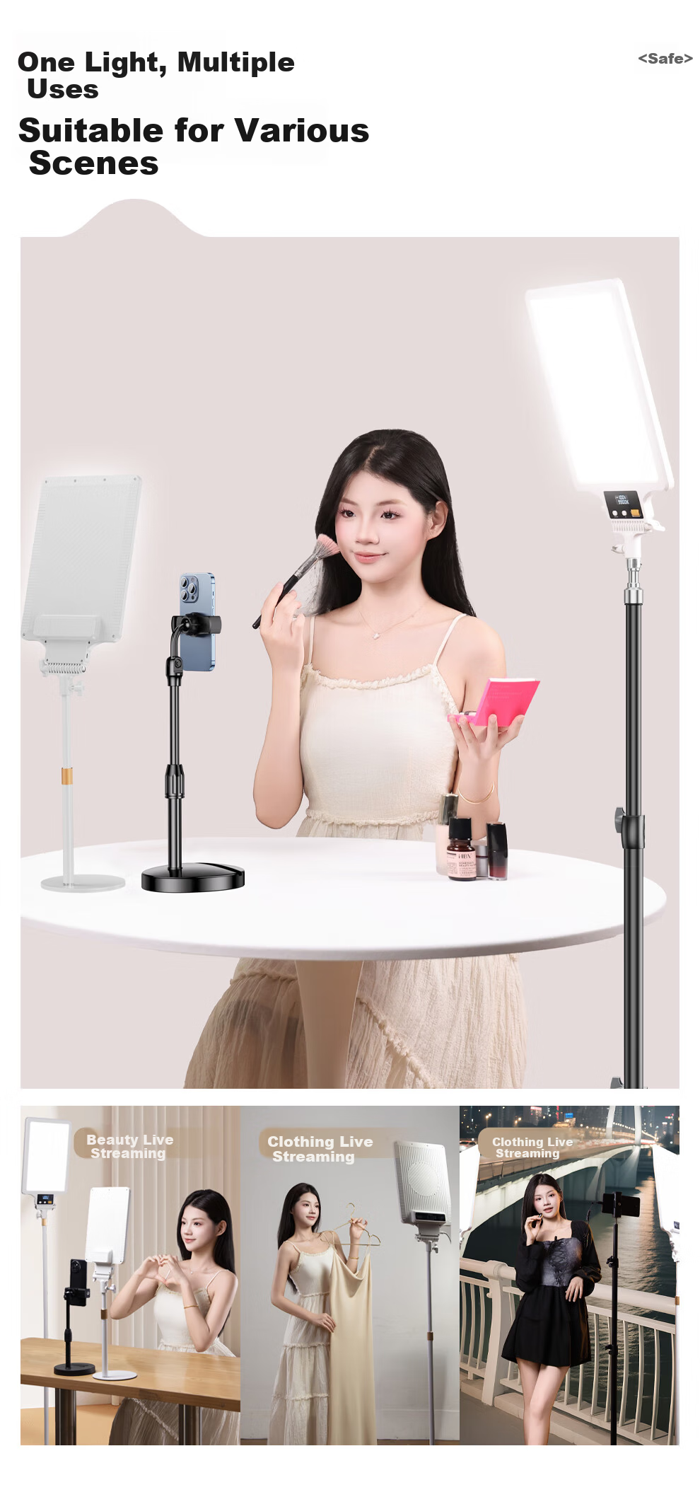 Kerunle Full Spectrum LED Panel Fill Light Photography Soft Light Professional Food Beauty Video Desktop Live Streaming Light 14