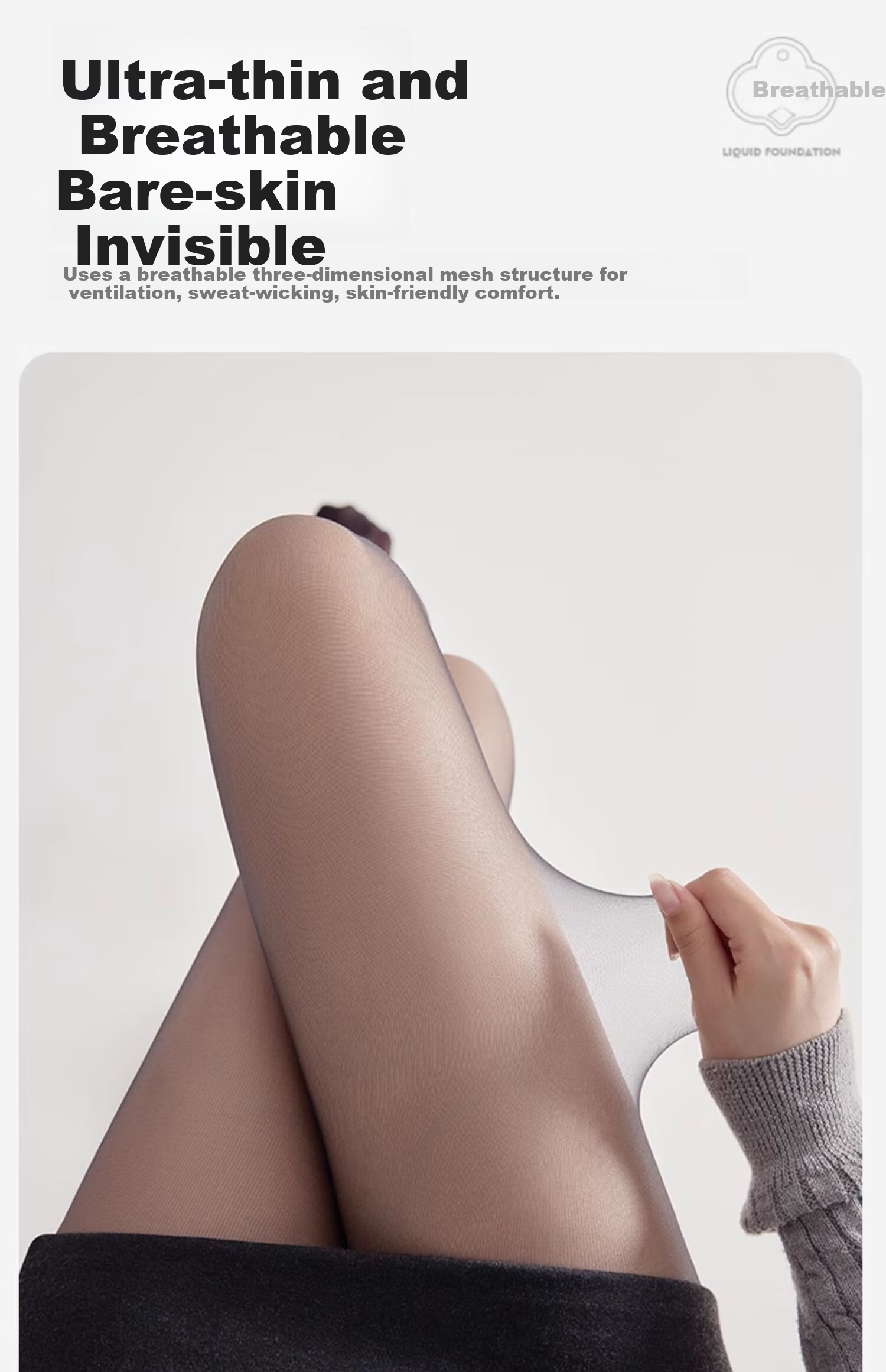 LangSha Women's 0D Ultra-Thin Sheer Pantyhose Sunscreen Skin-Beautifying T-Crotch Anti-Snag Anti-Drop Pantyhose Nude*2 + Black*2 8