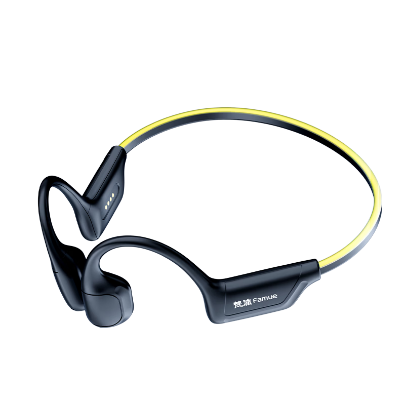FAMUE M5 Bone Conduction Bluetooth Sports Gaming Headphones, IP55 Dust And Water Resistant, Open Wireless Non-In for Running, Cycling, Marathon, Compatible with Apple And Huawei