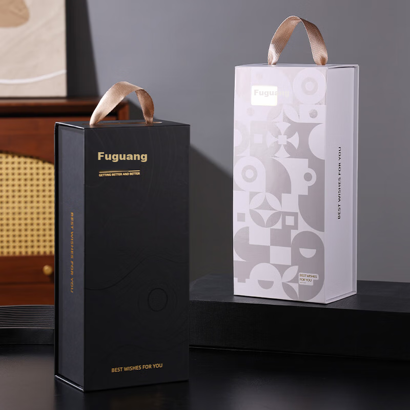 Fuguang Packaging Box Handbag Black (Fuguang Custom Gift Box) Suitable for 460ml-500ml Straight Body Insulated Bottle 1