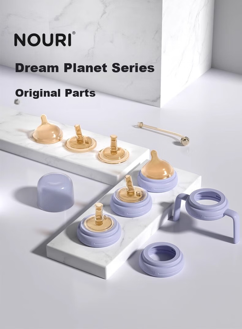 NOURI Dream Planet Series Baby Bottle Original Angled Nipple Size S 0-3 Months Single Pack 1