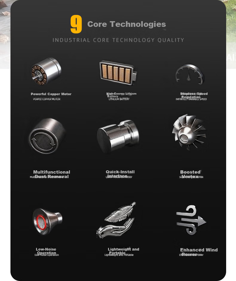 Guangchen Dual-Use Blower Industrial Blower Dust Removal High Power Strong Wind Snow Blower Vehicle Storm Fan 3