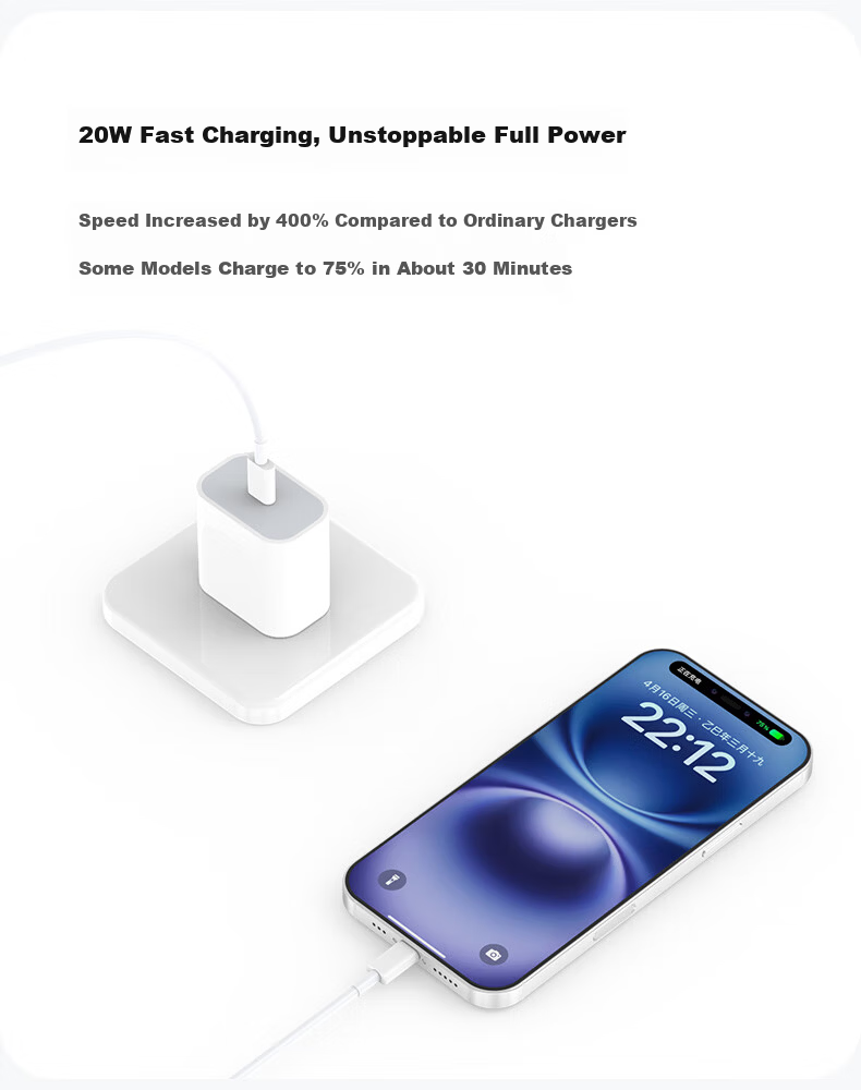 Band Brother Compatible Apple Watch Smartwatch S10/11/9/8/SE/iWatch Ultra/2/1/3 Charger PD20W Type-C Charging Adapter 4