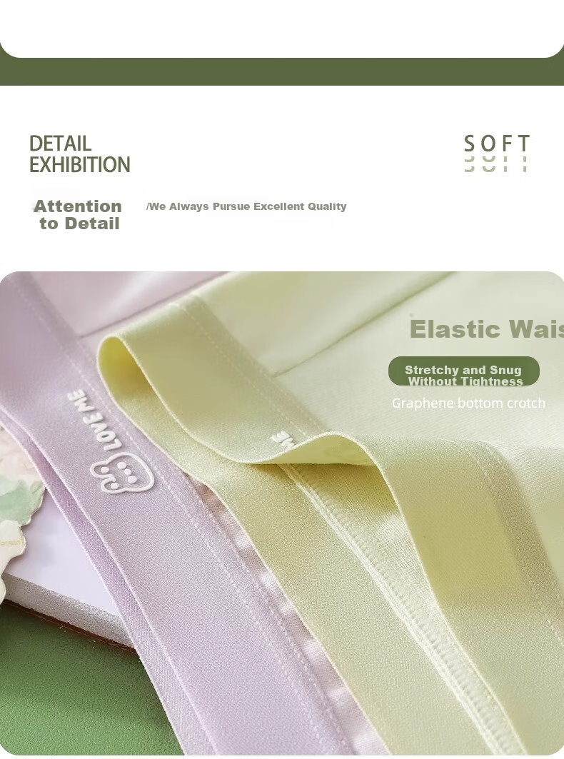 Dingguagua Girls' Seamless Underwear for Children And Teens, Antibacterial Triangle Panties for School-Age Girls Aged 10 to 14 during Puberty 11