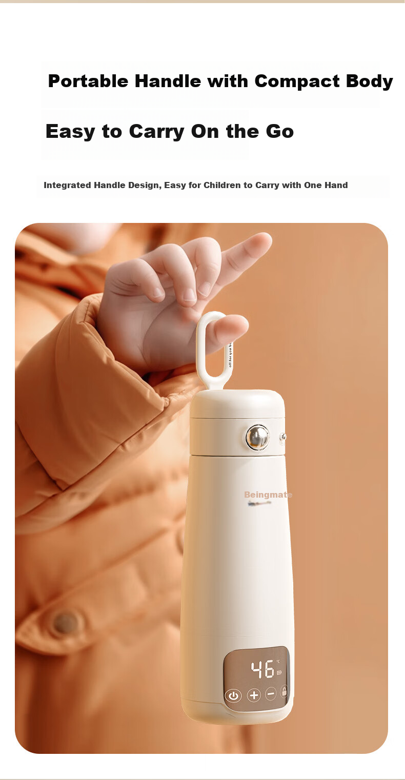 Beingmate Thermostatic Portable Baby Water Bottle Insulated Kettle Sterilizer Baby Milk Warmer 10