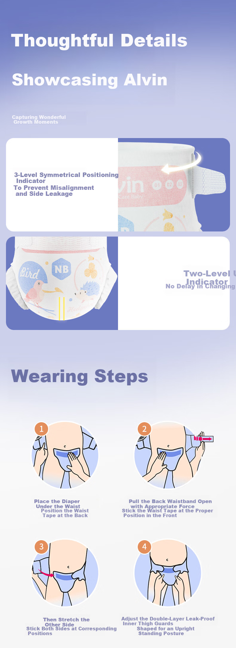Avril Alvin Little Explorer Ultra Soft Lightweight Newborn Baby Diapers NB Size 26 Pieces Free Shipping 12