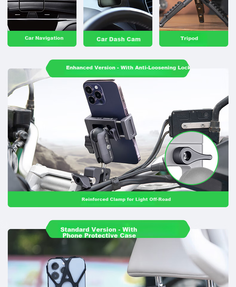 FANAUE Bicycle Electric Scooter Ball Head Phone Holder Quick Release Clamp Extension 25mm Ball Head Accessory CPC-08 6