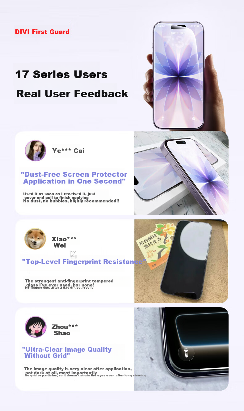 DIVI New Matte Privacy Screen Protector for iPhone 15/16 Anti-Spy Tempered Glass Matte Film, Anti-Fingerprint Gaming Protective Film, 2-Pack Dust-Free Packaging 4