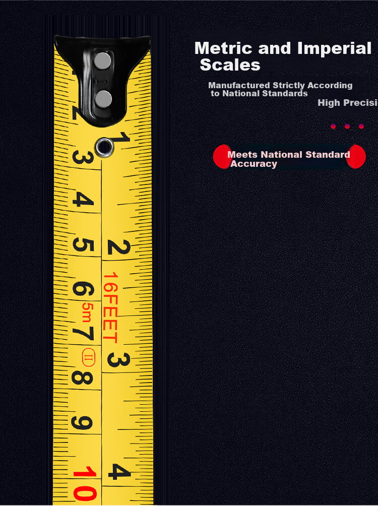 TOPFORZA Authentic Luban Ruler, 5.5 Meters, Self-Locking Steel Tape Measure, Meter Ruler, Box Ruler, Feng Shui Ruler, Dinglan Ruler, Measuring Ruler MS-7355 7