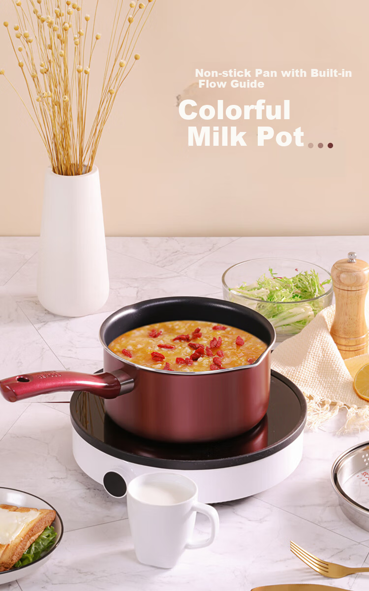 Chuida Huang Non-Stick Milk Pot Multi-Purpose Soup and Baby Food Pot 18cm Induction Cooker Compatible WG14306 1
