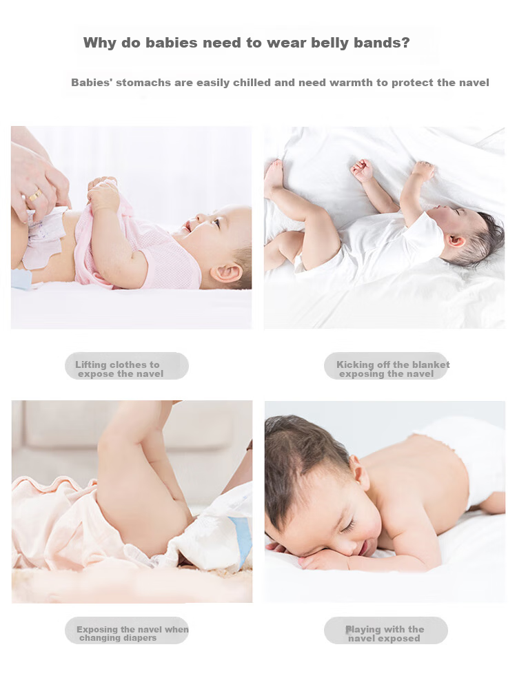 9I9 Baby Belly Band, Infant Tummy Protection, Newborn Boneless Anti-Cold, 2-Pack A134 Lio 3