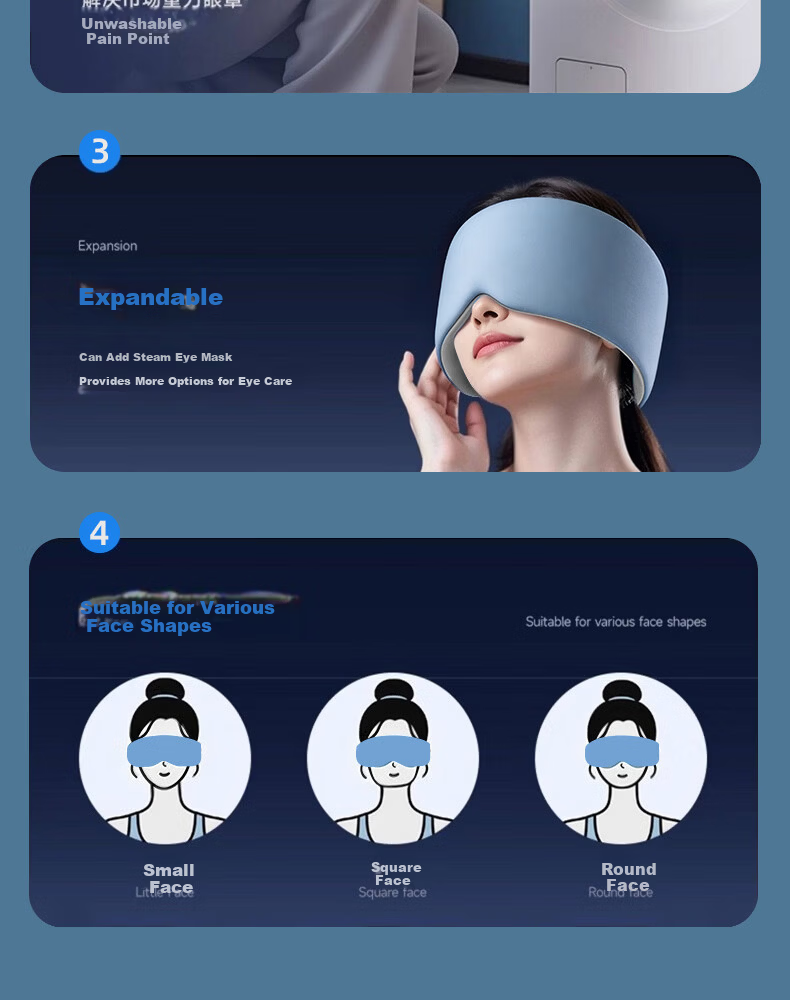 Unokang Gravity Sleep Eye Mask Deep Sleep Pressure Technology Sleep Aid Light Blocking Micro-Pressure Relieves Eye Fatigue for Men and Women 22