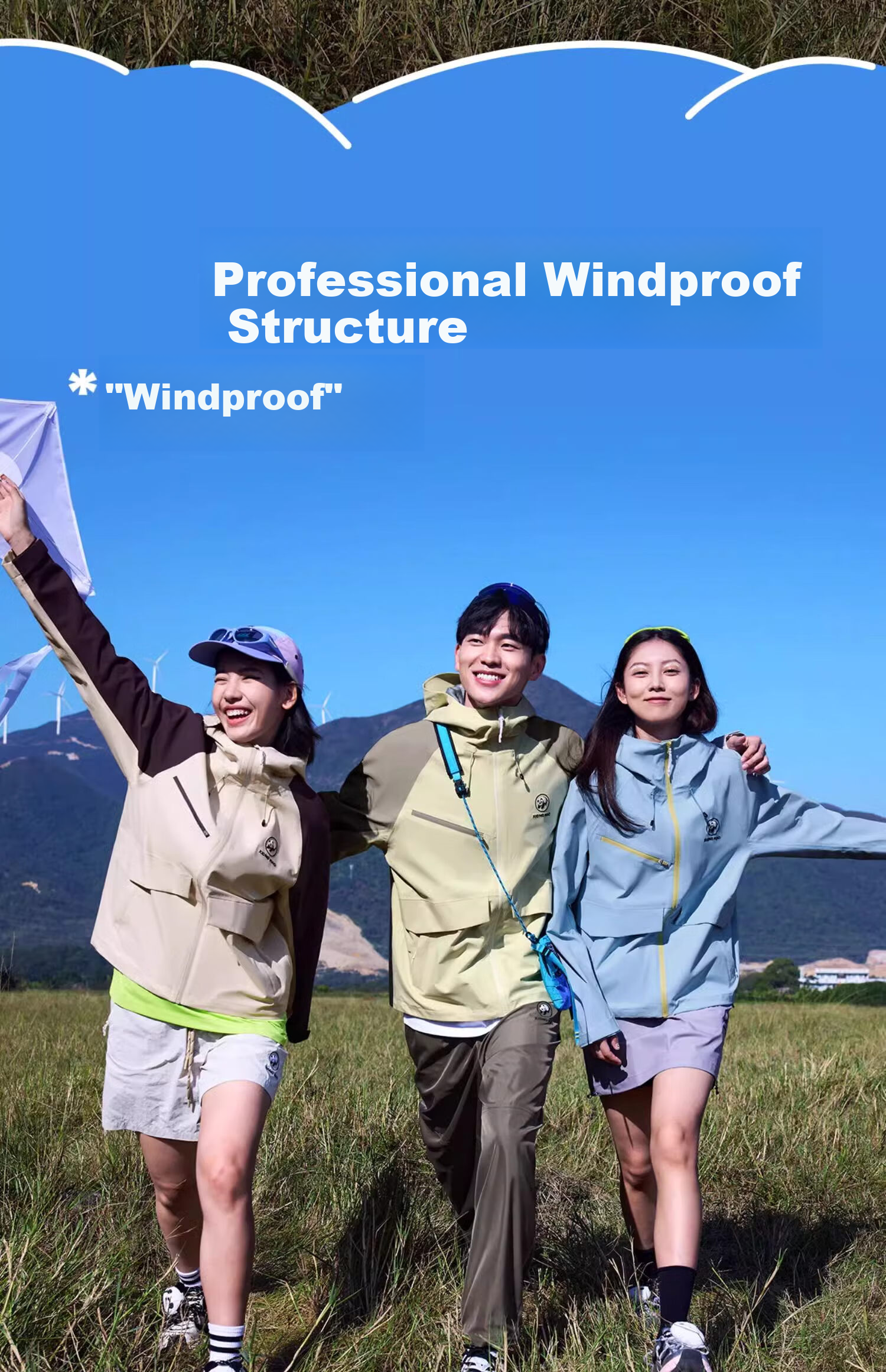 CAMEL Panda Single-Layer Windproof Waterproof Outdoor Mountaineering Jacket Unisex Colorblock A35BA31140 M 10