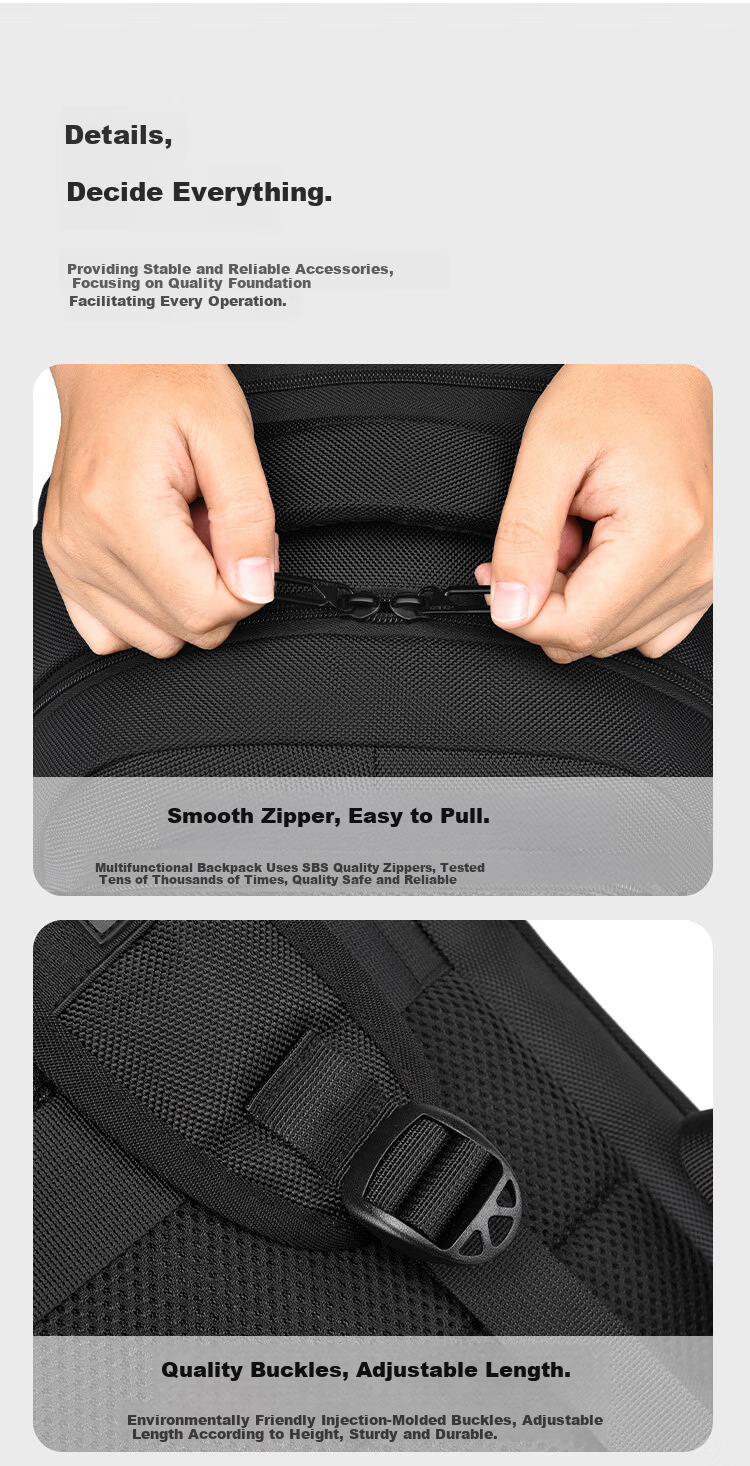 BRINCH Laptop Backpack Men's 17.3 Inch Shockproof Business Travel High Capacity Notebook Bag 12