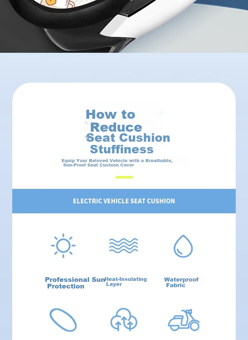 Fan Ye Electric Scooter Seat Cover Universal Four-Season Waterproof Sunproof Double Seat Cushion for Electric Bike 2