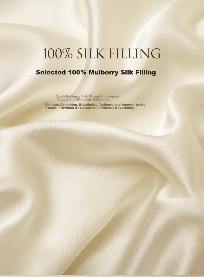 VCD 100% Mulberry Silk Pillowcase 48x74cm Home Use Champagne Gold Single Pack 4