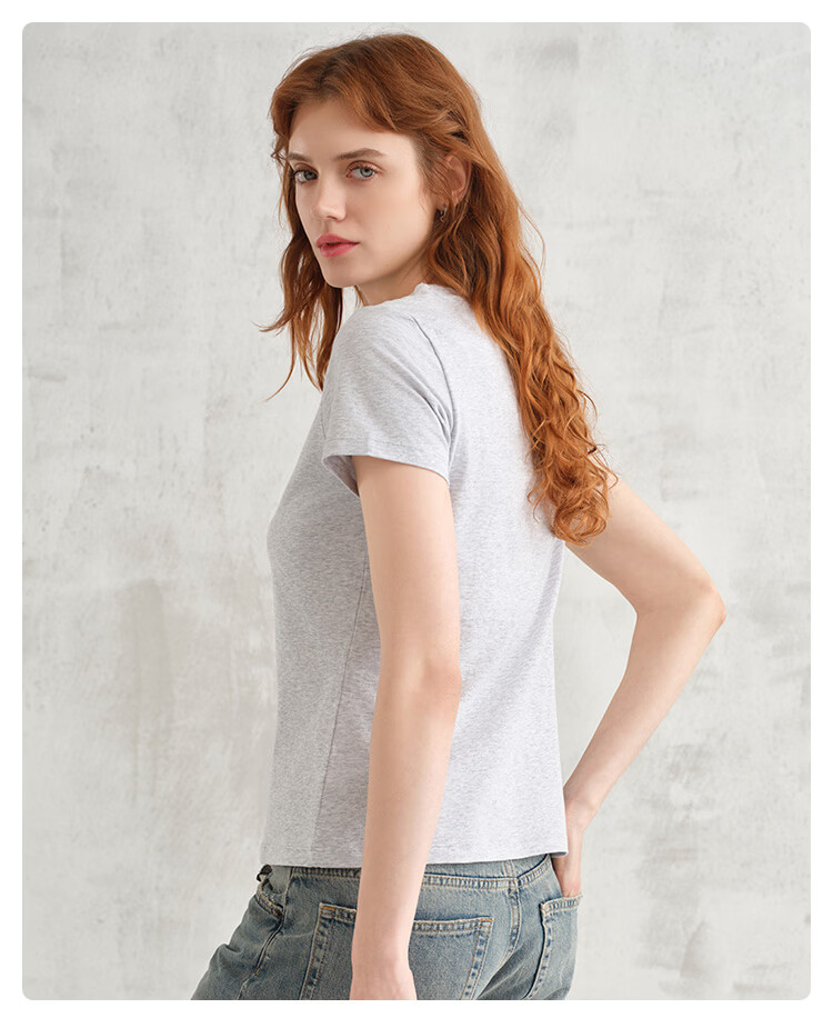 Schiesser Women's Basic Top Comfortable Cotton Solid Color Crew Neck Short Sleeve Homewear Top [2-Pack] White L 22