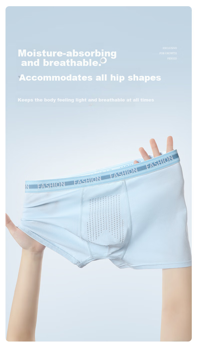 Dingguagua Youth Underwear Puberty Children's Cotton Shorts for Boys Age 12-16 Middle School Students 7