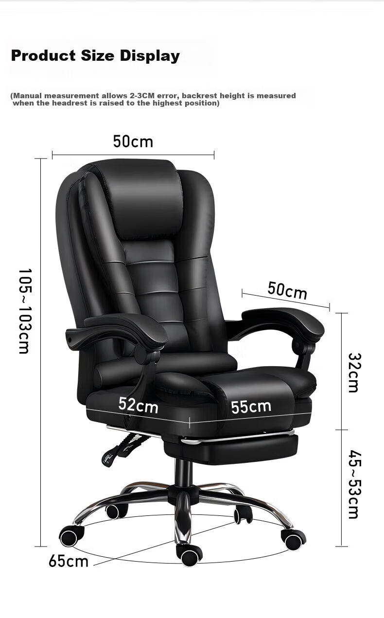 SGMW Computer Chair Home Office Chair Executive Chair High-End Home Chair with Footrest Nap Chair Ergonomic Swivel Chair 5