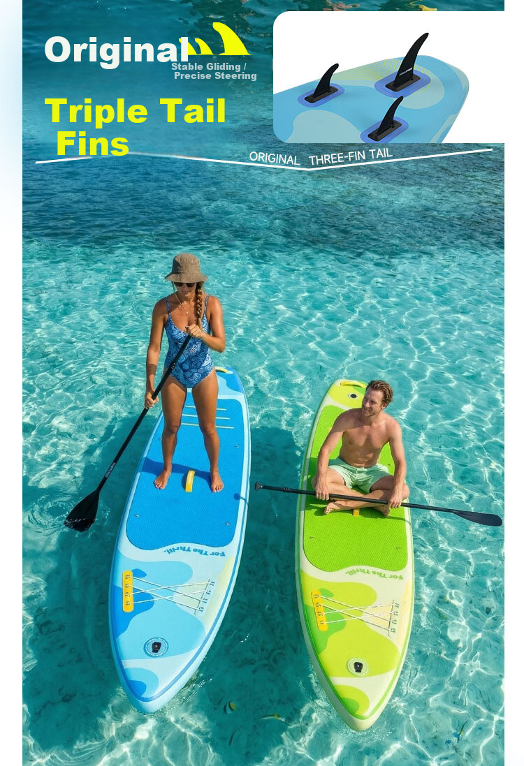 MSEASFREE Iridescent Surf Paddleboard Stand-Up SUP Fishing Yoga Lure Board Green Shadow 7