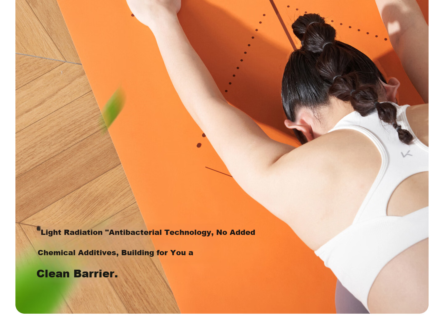 Keep Antibacterial Yoga Mat 2026 New Professional Non-Slip Natural Rubber Fitness Home Women Shock Absorption Soundproof Mat Starry Orange 8