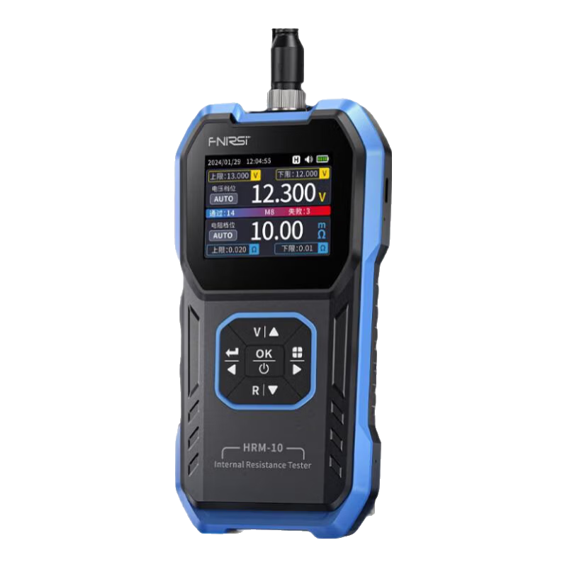 FNIRSI Lithium Battery Internal Resistance Tester High Precision Voltage and Resistance Measurement 18650 Battery Tester HRM-10