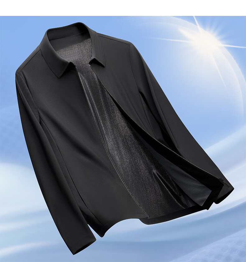 Shanshan UPF50+ UV Protection Sun Jacket Men's Summer Lightweight Business Casual Executive Outerwear 16