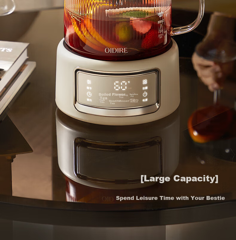 OIDIRE Health Pot Full Glass Flower Tea Kettle Electric Temperature Control Water Boiler Multi-Function 1L ODI-HC07 Standard Edition 18