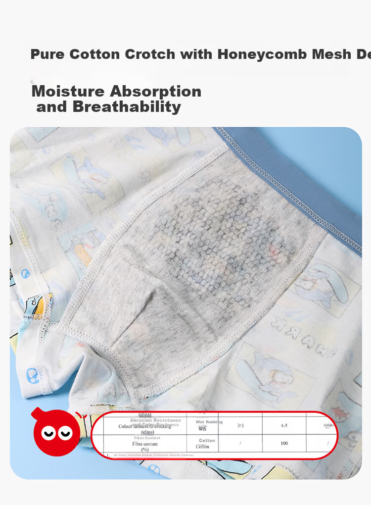 Hodo Boys' Cotton Breathable Antibacterial Boxer Briefs for Kids, 4-Pack 5