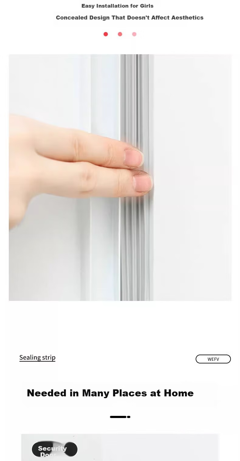 Xuanjia Mital Door and Window Sealing Strip Soundproof Windproof Glass Door Anti-theft Door Windproof Door Stopper Rubber Strip 9