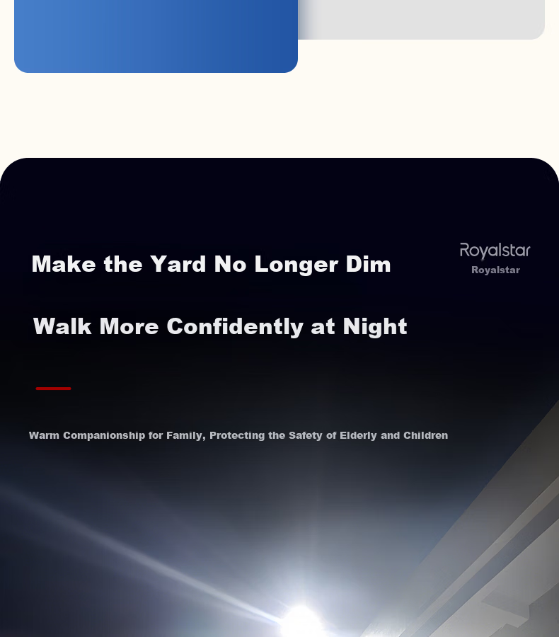 Royalstar Solar Garden Light Outdoor Lighting Home Street Lamp LED Waterproof Floodlight Outdoor Landscape Light 6