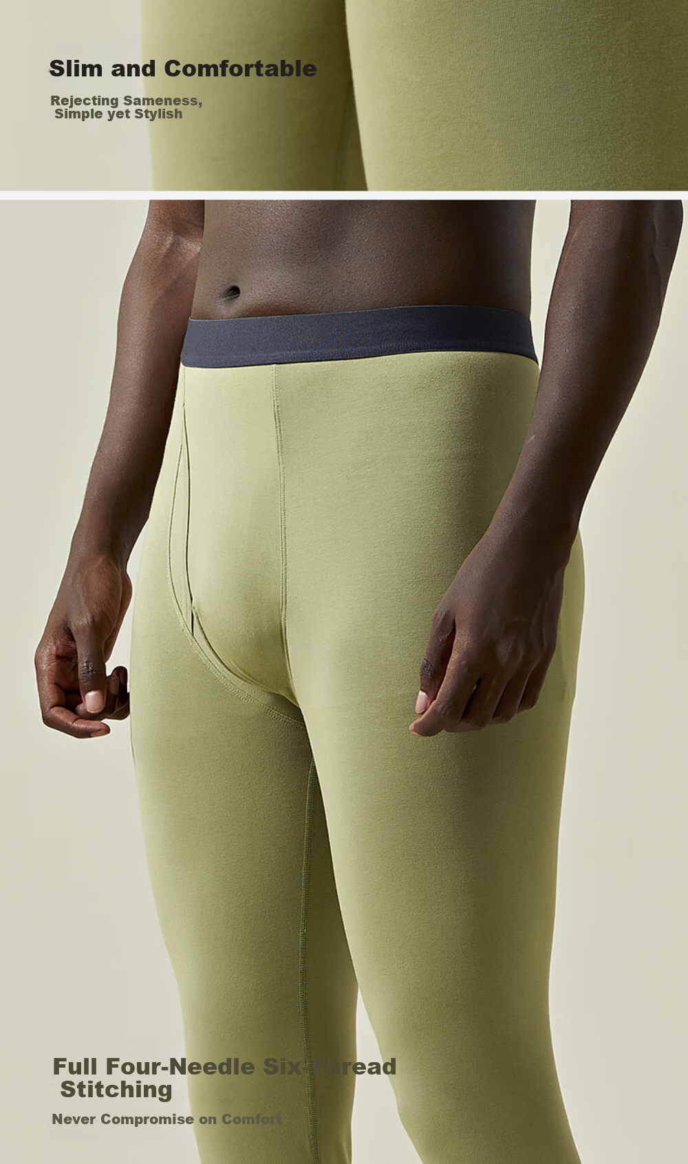 Freedom Series Men's Pure Cotton Antibacterial Thin Thermal Underwear Pants Youth Base Layer Warm Long Johns Plus Size 13