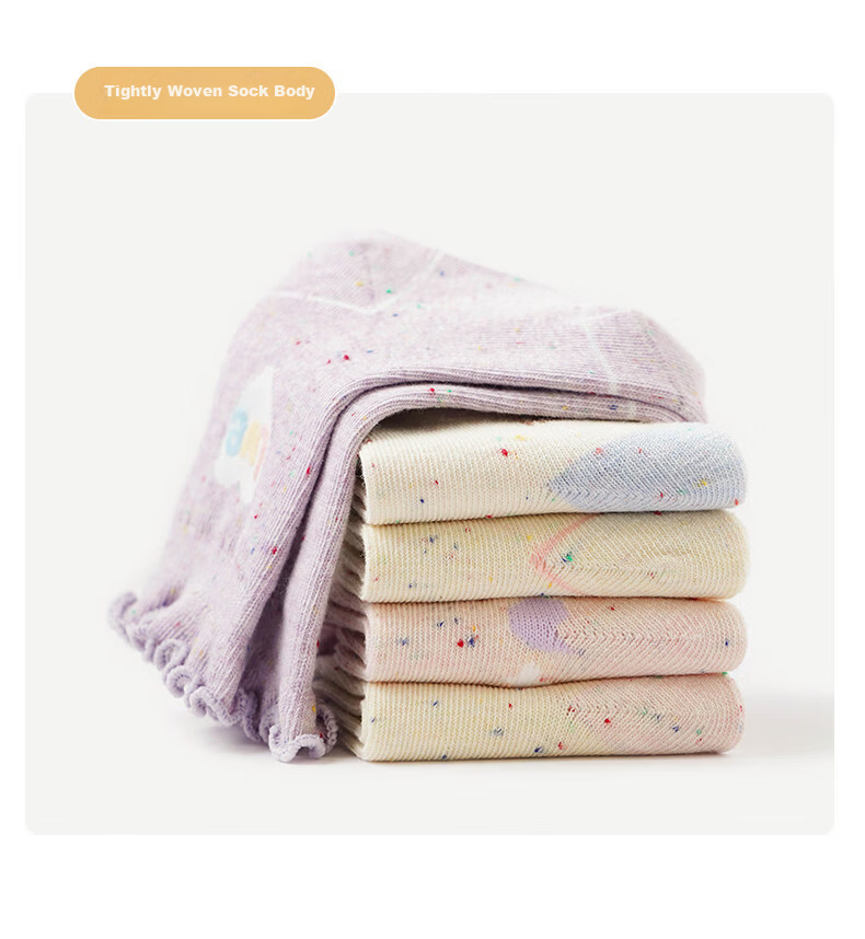 Growth Baby Socks Spring Autumn Cotton Socks Class A Summer Thin Princess Girls Infant Seamless Soft Cuff Mid-Calf Children's Socks 9