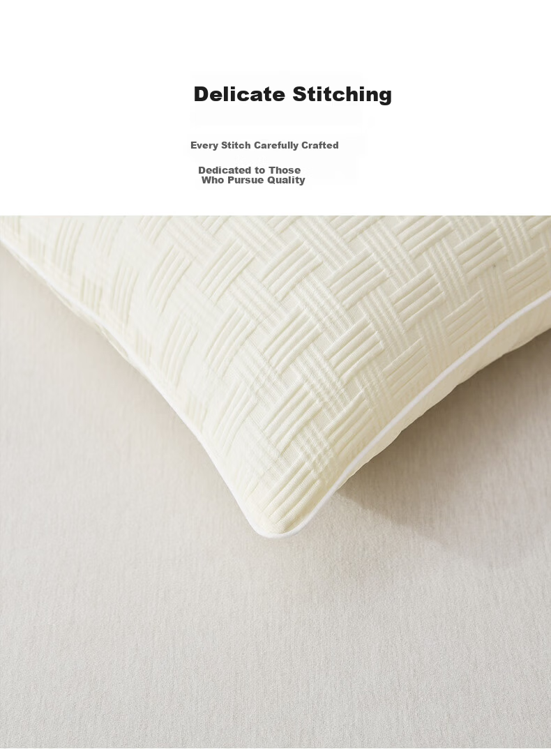 KING SHORE Fiber Pillow Core Cervical Pillow Medium Firm Single Pack Suitable for 48*74cm Pillowcase 4