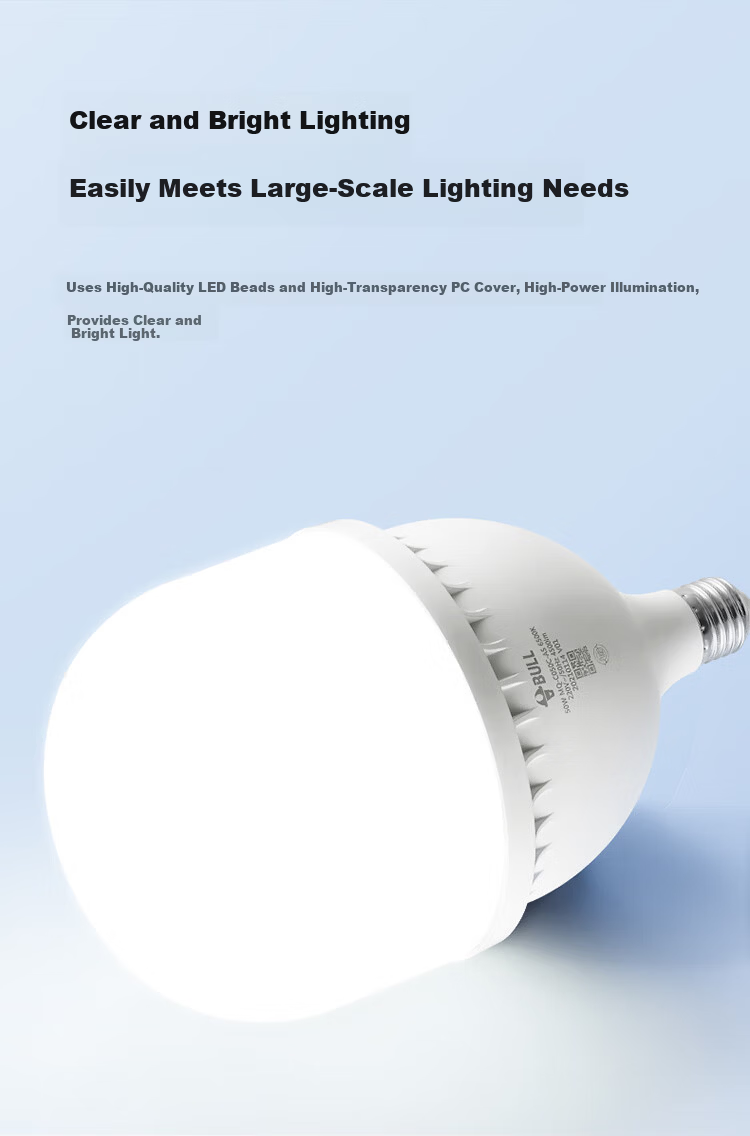 BULL LED Bulb High Brightness Pillar Shape Factory Supermarket High Power 40W Bulb White Light 6500K E27 Screw Base 2